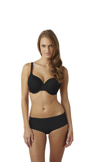 Panache-Lingerie-Porcelain-ÃƒÆ’Ã†â€™Ãƒâ€ Ã¢â‚¬â„¢ÃƒÆ’Ã‚Â¢ÃƒÂ¢Ã¢â‚¬Å¡Ã‚Â¬Ãƒâ€šÃ‚Â°lan-T-Shirt-Bra-Black-7321-Short-7324-Front