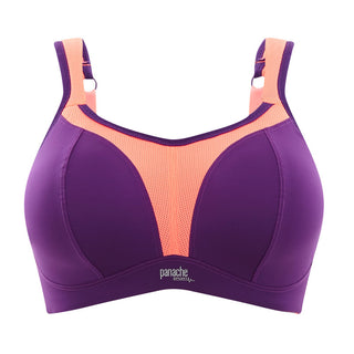 Panache-Purple-Coral-Sports-Bra-Non-Wired-7341-Front