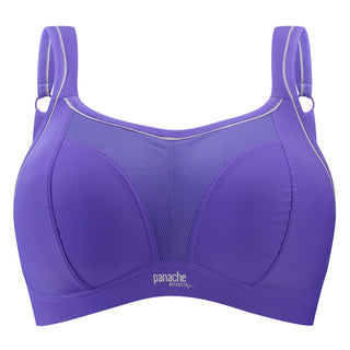Panache, Intimates & Sleepwear, Panache Sport Underwire Sports Bra Size 36  E Purple Orange Geometric Print 52