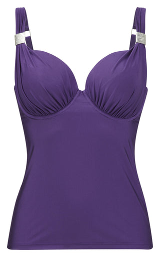 Panache-Swim-Halle-Padded-Plunge-Tankini-Top-Violet-SW0751-Front