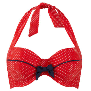 Panache-Swimwear-Britt-Red-Spot-Halter-Bikini-Top-SW0822-Front