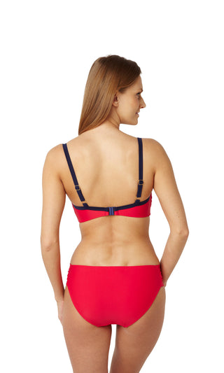 Panache-Swimwear-Veronica-Red-Balconette-Bikini-Top-SW0642-Gathered-Brief-SW0649-Back