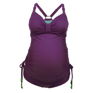 Rosewater-Cake-Shake-Purple-Maternity-Nursing-Tankini-Swimsuit-Set-Zoom-Front