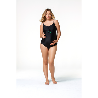 Rosewater-Cake-Squash-Black-Maternity-Nursing-One-Piece-Swimsuit-Front