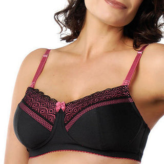 Hotmilk-Lingerie-Show-Off-Nursing-Bra-Black-Pink-Front