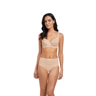 Wacoal-Lingerie-Eglantine-Creme-Brulee-Nude-Classic-Underwired-Bra-WEBFA662CBE-Control-Brief-WEPFA862CBE-Front