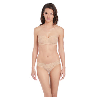 Wacoal-Lingerie-Halo-Nude-Strapless-Bra-WA854205NUE-Thong-WA879205NUE-Front