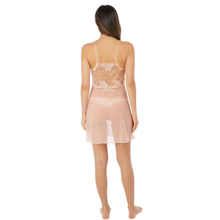 Wacoal-Lingerie-Lace-Perfection-Cafe-Creme-Nude-Chemise-WE135009CAC-Back