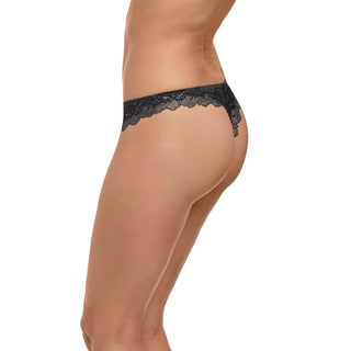 Wacoal-Lingerie-Lace-Perfection-Charcoal-Grey-Tanga-Brief-WE135007CHL-Back