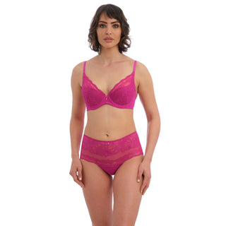 Wacoal-Ravissant-Orchid-Flower-Pink-Plunge-Bra-WE600502ORR-Short-WE600566ORR